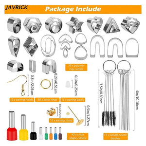 169 Pcs Stainless Steel Earring Cutters for Jewelry Making DIY Crafts