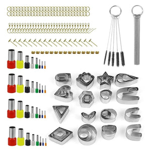169Pcs Clay Earring Making Kit Stainless Steel Earring Cutters for DIY Jewelry
