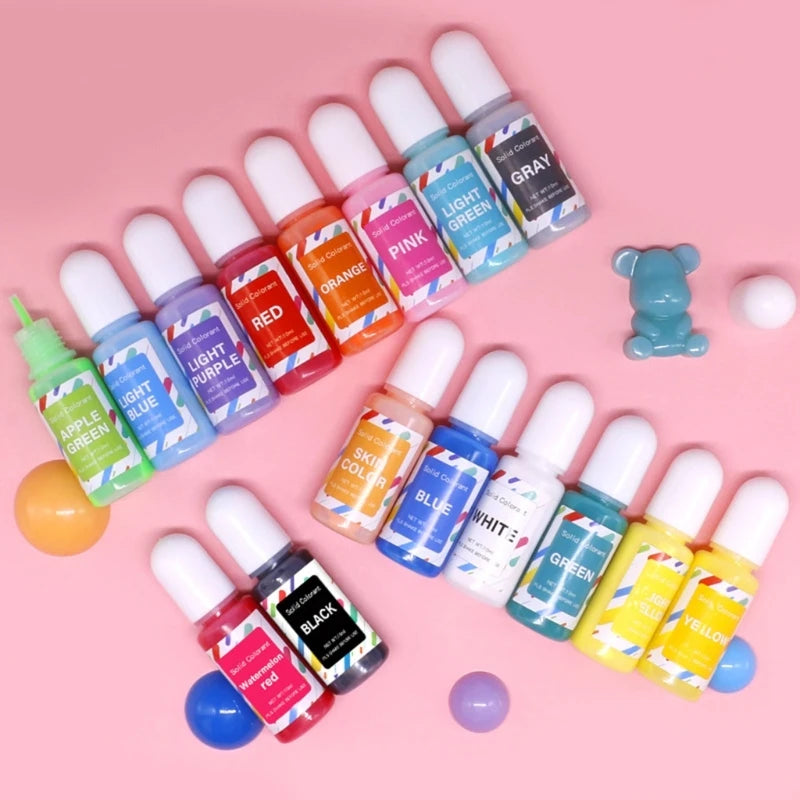 16 Colors 10ml Resin Pigment for DIY UV Epoxy Mold Dye