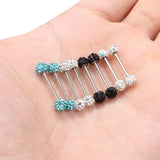 16G Crystal Ball Nipple Tongue Shield Retainer
