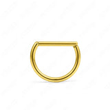 16G G23 Titanium CZ Segment Septum Nose Rings Hoop Clicker