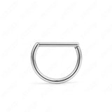 16G G23 Titanium CZ Segment Septum Nose Rings Hoop Clicker