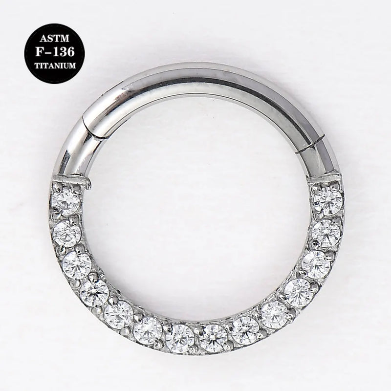16G Titanium Circular Barbell Horseshoe Body Jewelry