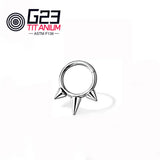 16G Titanium Septum Clicker Spiral Nose Ring Cubic Zircon Hoop