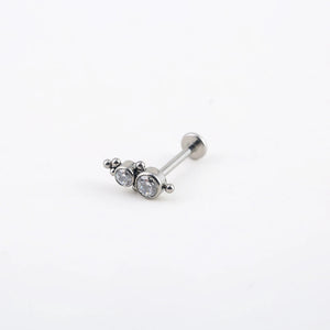 16G Titanium CZ Labret Lip Rings Piercing Oreja Ear Cartilage Piercings