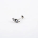 16G Titanium CZ Labret Lip Rings Piercing Oreja Ear Cartilage Piercings