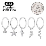 Titanium CZ Septum Nose Ring Earrings