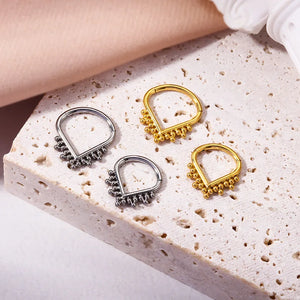 16G Titanium Water Droplet Closure Nose Ring