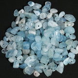 16" Natural Aquamarine Stone Chips Gravel Spacer Beads for Jewelry Making
