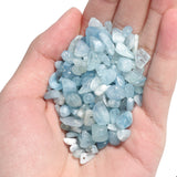 16" Natural Aquamarine Stone Chips Gravel Spacer Beads for Jewelry Making