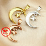 Moon Star Mother Baby Keepsake Breast Milk Pendant