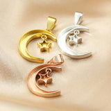 Moon Star Mother Baby Keepsake Breast Milk Pendant