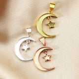 Moon Star Mother Baby Keepsake Breast Milk Pendant