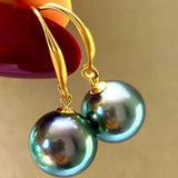Peacock Shell Pearl Beads Earrings 18k Hook Eardrop Party Ear stud
