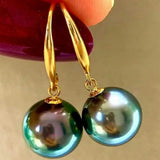 Peacock Shell Pearl Beads Earrings 18k Hook Eardrop Party Ear stud