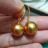 16MM Shell Pearl Earrings Silver Earrings 18 k Wedding Accessories