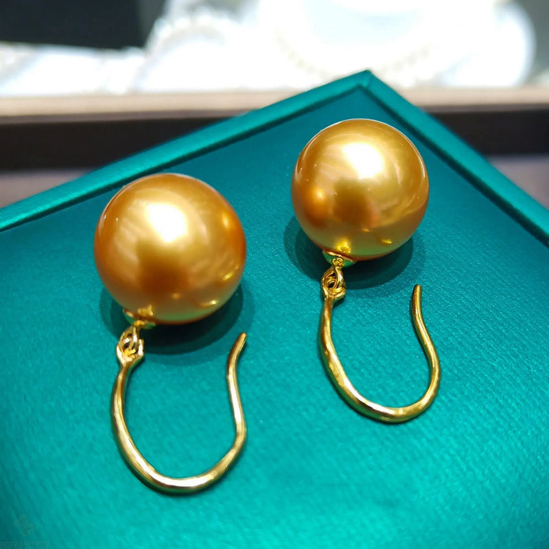 16MM Shell Pearl Earrings Silver Earrings 18 k Wedding Accessories