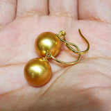 16MM Shell Pearl Earrings Silver Earrings 18 k Wedding Accessories