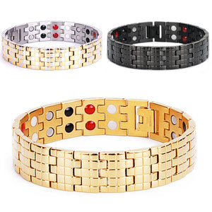 16MM Health Magnet Bracelet Men Stainless Steel Mens Bracelets