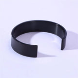 16MM Men's Plain Cuff Bracelet Personalized Stainless Steel Bangle
