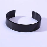 16MM Men's Plain Cuff Bracelet Personalized Stainless Steel Bangle