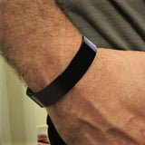 16MM Men's Plain Cuff Bracelet Personalized Stainless Steel Bangle