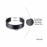 16MM Men's Plain Cuff Bracelet Personalized Stainless Steel Bangle