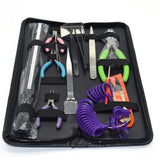 16PCS DIY Jewelry Repair Tool Set with Pliers Scissors Tweezers Ring Sizer