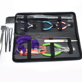 16PCS DIY Jewelry Repair Tool Set with Pliers Scissors Tweezers Ring Sizer