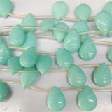 16PCS Teardrop Shape Jade Stone 13X18MM Necklace Making DIY Jewelry Findings