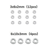 16PCS Steel Spare Parts for C14 C24 B36 MN D90 MN-90 MN99S RC Car