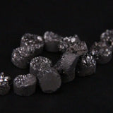 16PCS Gun Titanium Quartz Geode Drusy Round Cabochons Beads