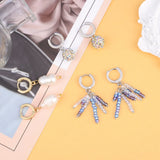 16Pcs Platinum Plated Huggie Earring Hooks with Jump Ring Hoop Earrings Findings