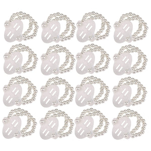 16Pcs Pearl Wrist Bands Corsage Wedding Decor