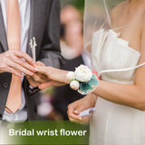 16Pcs Pearl Wrist Bands Corsage Wedding Decor