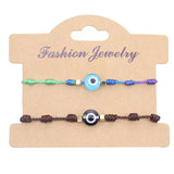 16Pcs Knot Rope Evil Eye Charm Bracelet Lucky Amulet Adjustable