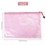 16Pcs Mesh Zipper Pouch Document Bag Waterproof Zip File Folders A4 Size