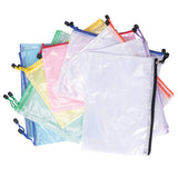 16Pcs Mesh Zipper Pouch Document Bag Waterproof Zip File Folders A4 Size