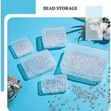 16Pcs Clear Beads Box Organizer Storage for Crafts Jewelry