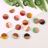 16Pcs Resin Walnut Pendant for DIY Bracelet Necklace Making