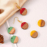 16Pcs Resin Walnut Pendant for DIY Bracelet Necklace Making