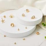 16Pcs Brass Stud Earring Findings for DIY Jewelry Making