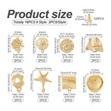 16Pcs Brass Stud Earring Findings for DIY Jewelry Making