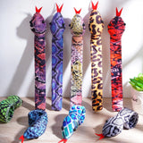 16Pcs Snake Slap Bracelets Reptile Fuzzy Animal Bracelet Stuffed Snap Bands
