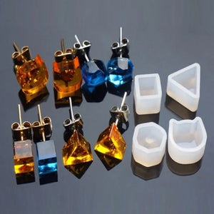 16Pcs Silicone Earring Necklace Pendant Mold Casting Epoxy Resin Jewelry Tools