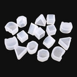 16Pcs Silicone Earring Necklace Pendant Mold Casting Epoxy Resin Jewelry Tools
