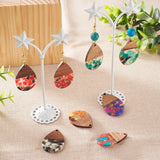 16Pcs Walnut Wood Effect Pendants for DIY Earrings
