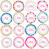 16Pcs Heishi Bracelets Smile Golden Star Beads Chain Boho Jewelry Set