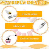 16Pcs Nail Rhinestones Picker Replacement Head Tips For Dotting Pen