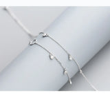 16-19cm Circle Charm 925 Silver Bracelet for Women Girls